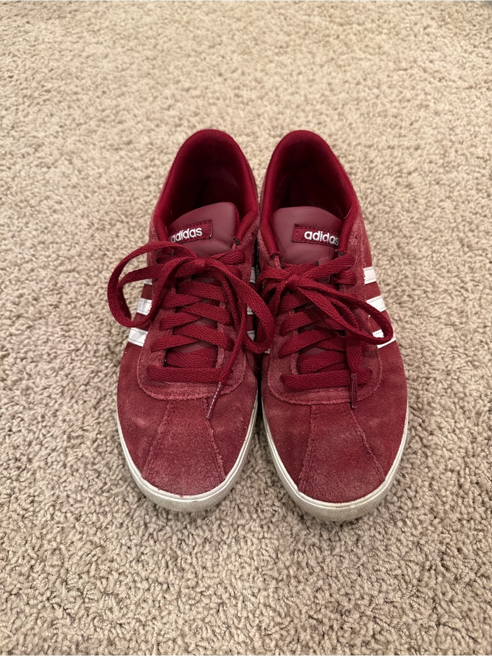 Adidas Red Suede Low-Top Sneakers (Women’s 7)